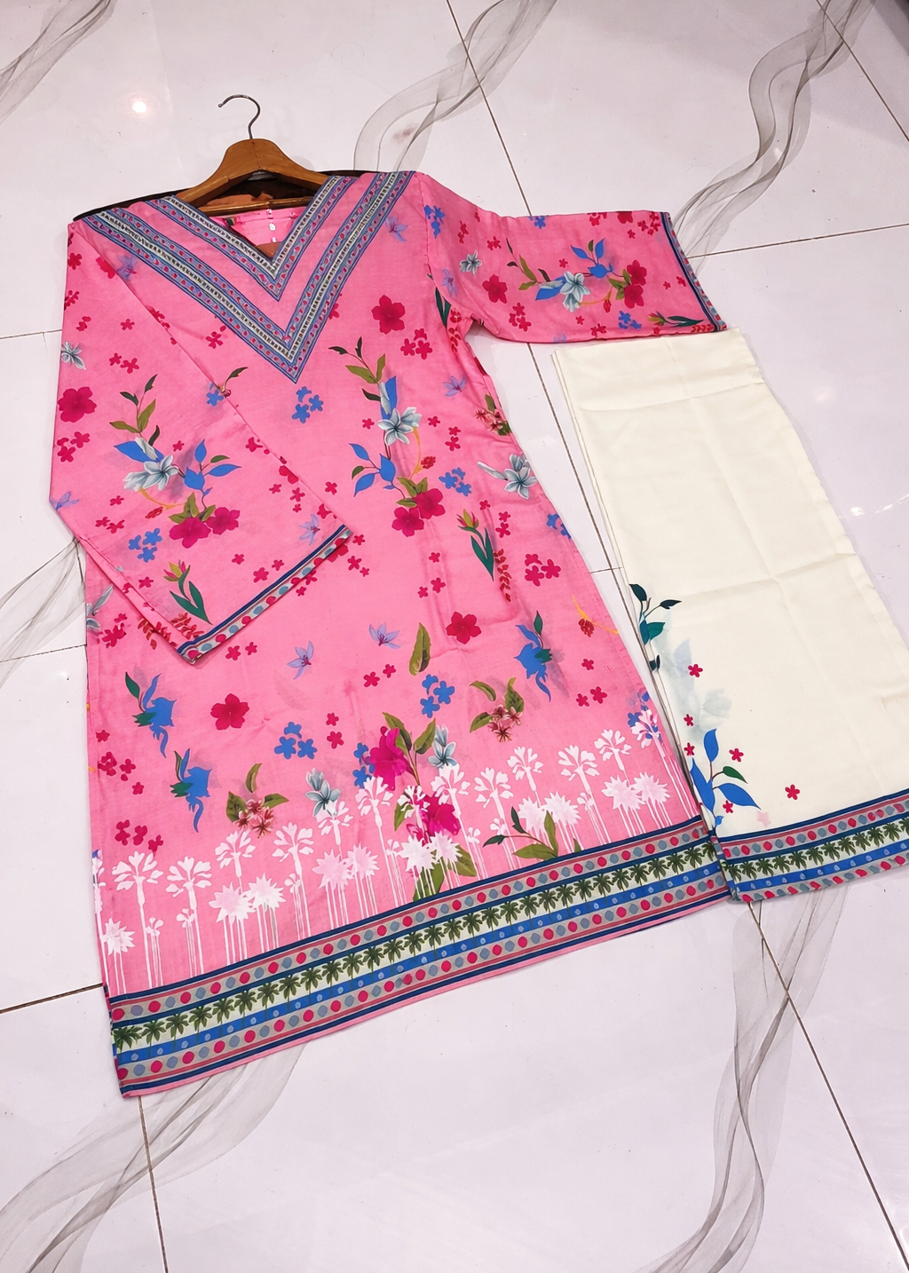 Front & Back Allover Swiss Lawn