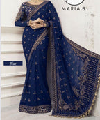 Maria b net saree - Shiwani Apparels