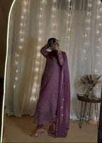 Diamond Stone Stitch Chiffon Suit - Shiwani Apparels