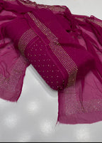 Diamond Stone Stitch Chiffon Suit - Shiwani Apparels