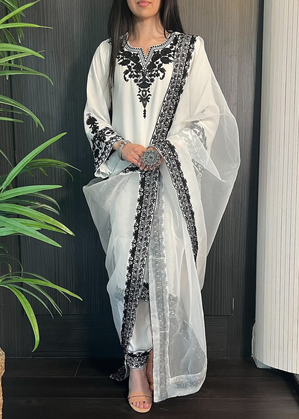 Organza Embroidered Elegance Set