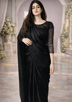 Pearl Sequence Silk Saree