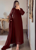 Elegant Flow Chiffon Maxi 50" Length - Shiwani Apparels