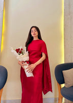 Royal Grace Cape Shawl Dress - Shiwani Apparels