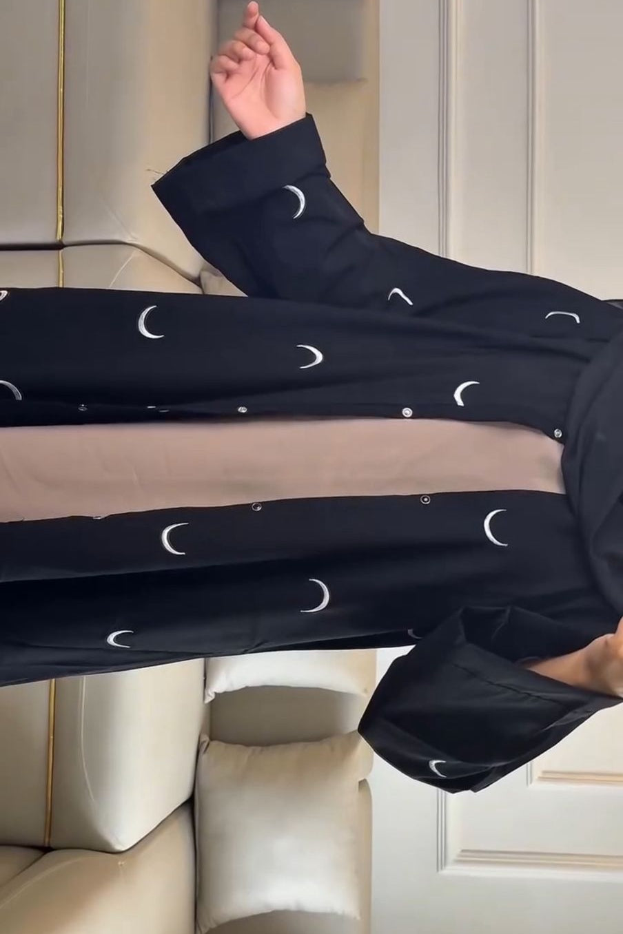 Premium Double Layer Moon Abaya with Stoller for Women | Elegant Modest Wear