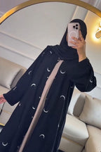 Premium Double Layer Moon Abaya with Stoller for Women | Elegant Modest Wear