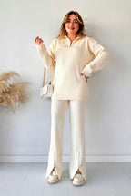 Zipper Highneck 2Piece Winter Set