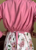 Blossom & Bloom Floral Maxi Set with Cropped Rose Jacket