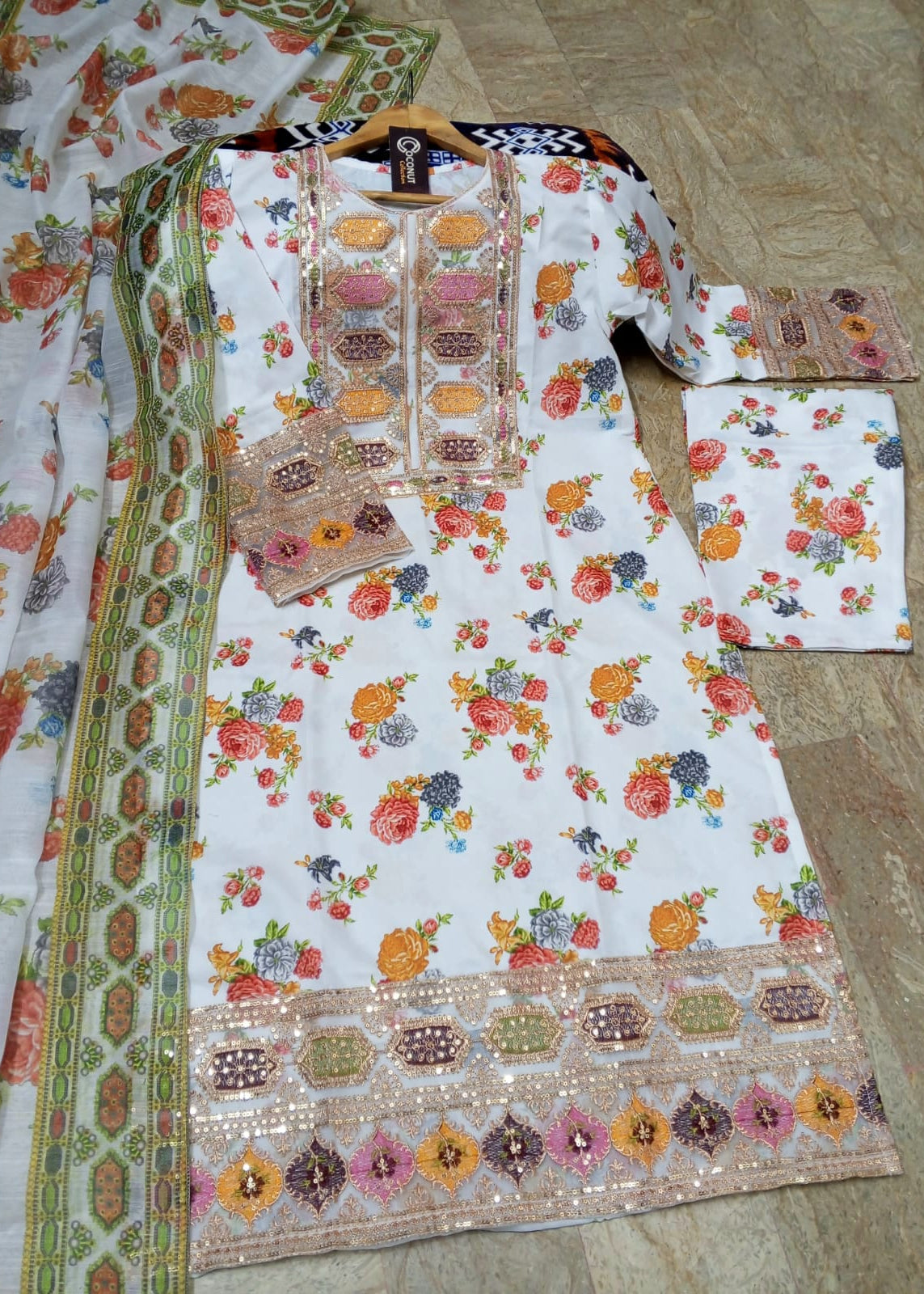 Aneela’s Printed 3 Piece Suit  Premium