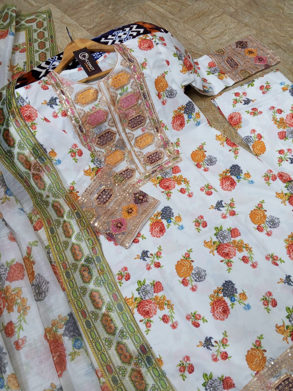 Aneela’s Printed 3 Piece Suit  Premium