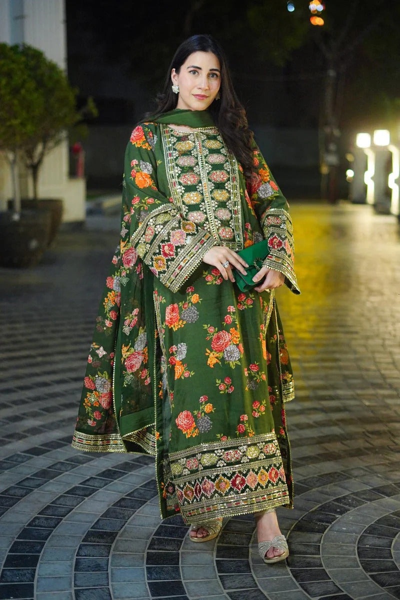 Aneela’s Printed 3 Piece Suit  Premium