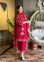 Heavy Sequin Embroidered Shirt with Trouser Dupatta 3PCS