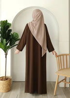 Premium Wool Peach Abaya Set with Matching Hijab