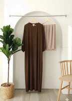 Premium Wool Peach Abaya Set with Matching Hijab